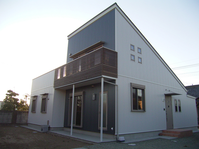 藪塚の片流れ屋根の家