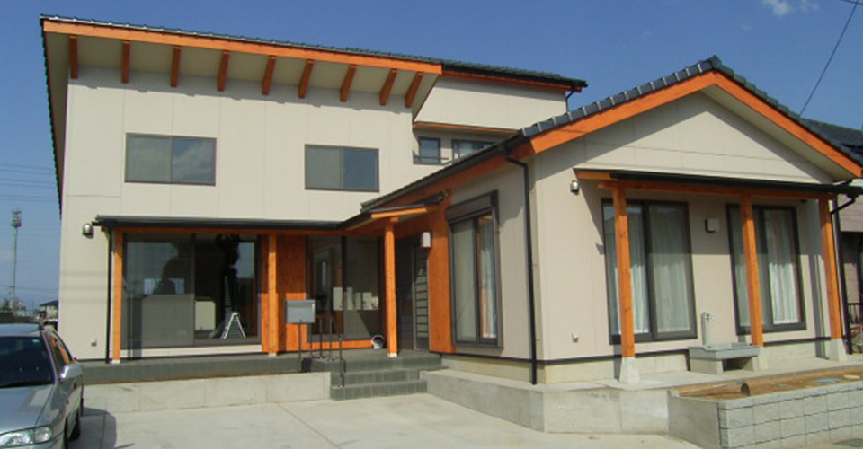 境町のＬ型の家